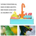 thumbnail image 4 of Greeniant Bañera de pájaros, cuenco de ducha automático con batería, alimentador de animales, juguetes para niños, bañera de plástico Aseo de mascotas, 4 of 6