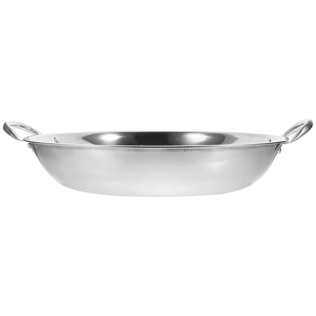IFANLANDOR 1Pack Stainless Steel Deep Frying Pan Non-stick Surface for Hotel Cooking
