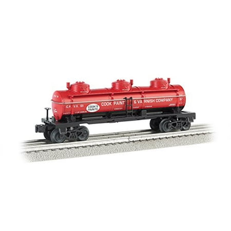 Three Dome Tank Car - Bachmann Industries 3 Dome Tank Car Cook Paint & Varnish Co. O Scale Train