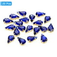 thumbnail image 3 of 20Pack Teardrop Sew on Rhinestone - 13x8mm Glass Teardrop Crystal Rhinestones in Gold Prong Setting (Sapphire Blue), 3 of 6