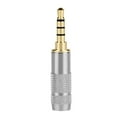 thumbnail image 1 of 3.5mm 4 Pole Male Repair Headphones Plug Copper for Earphone Jack, 1 of 7