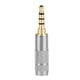 thumbnail image 1 of 3,5mm 4 polos macho reparación auriculares Audio Jack enchufe adaptador estéreo soldadura DIY adaptador conector soldadura cobre reemplazo para, 1 of 7