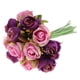 thumbnail image 5 of 25cm-10 pulgadas de largo flores de seda artificial ramo de rosas cabeza de flor florero de fiesta de boda decoración hogar Diy manualidades Púrpura Baoblaze Flor de seda artificial de la boda, 5 of 8