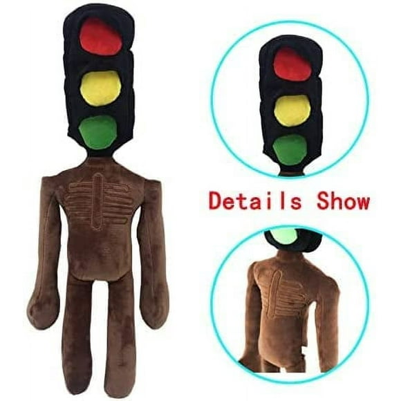 Black Cat Siren Head Plush Doll Traffic Light Children'S Playmates 16.93 inch, Gifts For Xmas/New Years/Thanksgiving/Birthday/Children's Day