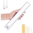 thumbnail image 1 of shiyou-Under Cabinet Light, 34LED Motion Sensor Closet Light Indoor, 3 Colors Dimmable Under Cabinet Lighting Wireless, 1000mAh Battery Operated Rechargeable, Cabinet Led Closet Lights for Kitchen, 1 of 4