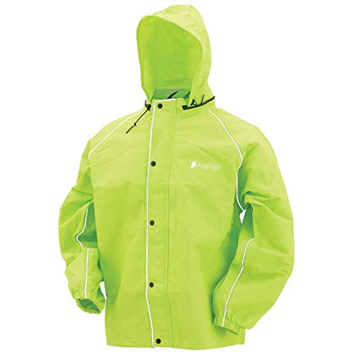 Frogg Toggs Unisex-Adult High Visibility Road Toad Rain Jacket (Green ...