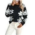 thumbnail image 2 of Royisotas Sweaters for Women Cozy Knit Sweaters Pullover Floral Crewneck Ladies Tops Long Sleeve, 2 of 6