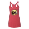 thumbnail image 3 of Softball Mom Animal Print Girl Sports Tri-Blend Racerback Tank Top, Vintage Red, Small, 3 of 5