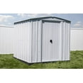 thumbnail image 1 of Arrow Classic Steel Storage Shed, 6x7, Flute Grey, 1 of 9
