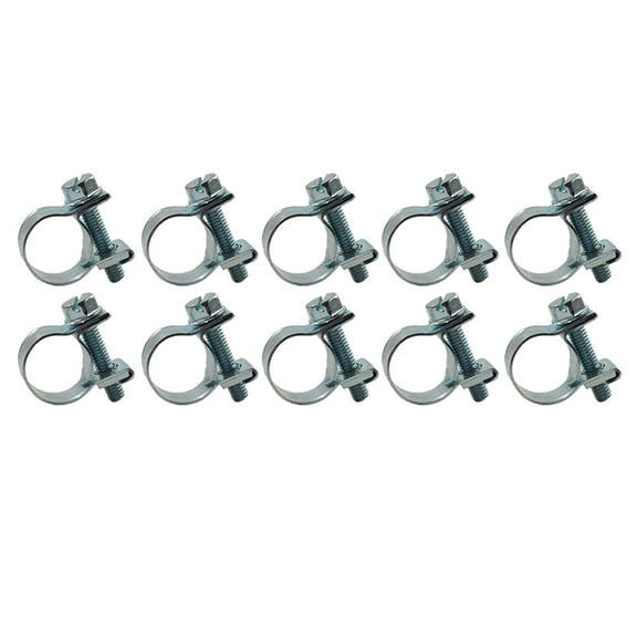 PET-U 10 Pieces 3/8 Inch (14-16 mm) Fuel Injection Gas Line Hose Clamps