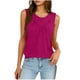 thumbnail image 1 of Mujeres Blusas de Verano Cuello en V Cuello de Color Sólido Mangas Tank Top Casual, Blusas sin Mangas para las Mujeres, 1 of 6