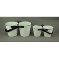 thumbnail image 3 of Doubles Jardinières Rustiques en Métal Noir et Blanc Lot de 2, 3 of 3