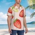 thumbnail image 5 of Bixox Men's Hawaiian Shirts Men's Strawberries Print Short-Sleeve Shirt-3X-Large, 5 of 8
