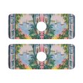 thumbnail image 7 of Yayeee Faucet Mat for Kitchen Sink 14.7" Diatomite Long Splash Guard Pad, Floral Seaside, 2 Pack, 7 of 7