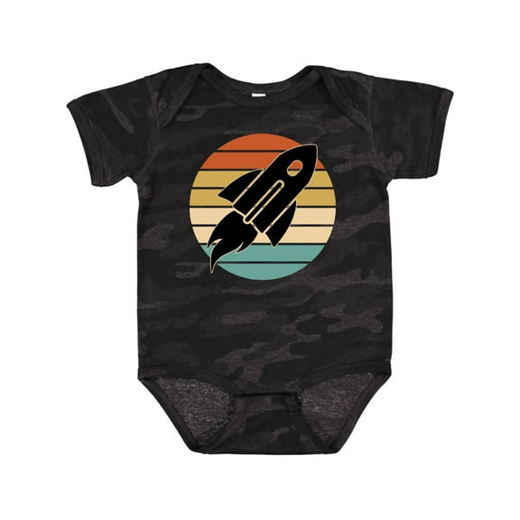 Inktastic Space Rocket Retro Sunset Boys or Girls Baby Bodysuit