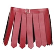 thumbnail image 3 of Roman Skirt Nightclub Skirt Length 38cm Pu Leather Roman ostu red, 3 of 9