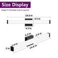 thumbnail image 2 of GCGAFUL 24.8" Bathroom Vanity Light, 6000K Modern Black Dimmable LED Mirror Lamp with Acrylic Body, Horizontal/Vertical Mounting (ETL Certificated), 2 of 8