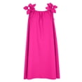 thumbnail image 6 of Ndbuld Dresses for Women Fashion Clothing Dress Women's Summer Loose Dress Sleeveless Round Neck Solid Dresses Hot Pink XXXL, 6 of 8