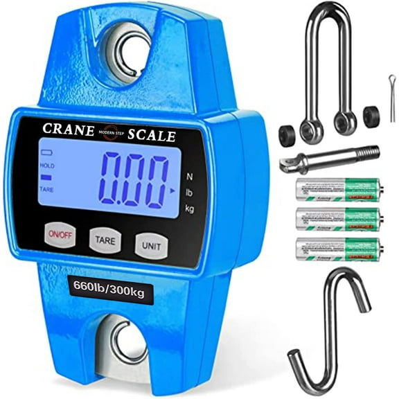 MODERN STEP Hanging Scale 660Lb 300Kg for Farm, Hunting, Bow Draw Weight, Big &