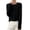01-Black, variant on Women's Basic Round Neck Long Sleeve Knit Pullover Sweater for Fall and Winter - Hot Pink - XL