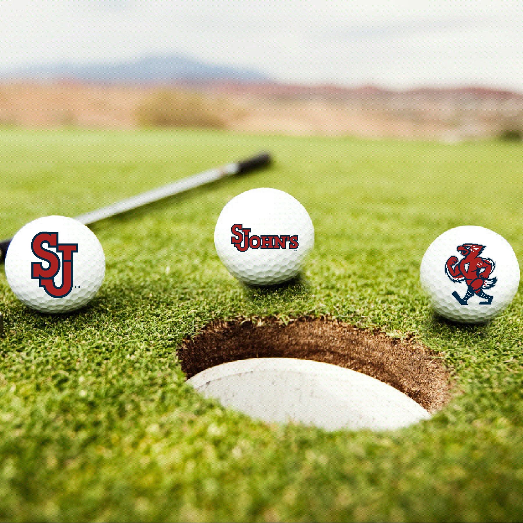 St. John's University Red Storm Logo Edition Taylormade Distance+ Golf Balls 12-Pack (Dozen)
