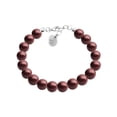 thumbnail image 4 of Set Collar Dije Perla Arete Pulsera Zvezda Plata 0.925 Mujer vino Unitalla, 4 of 4