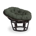 thumbnail image 2 of International Caravan Bali 42-inch Rattan Papasan Chair with Microsuede Cushion Hunter green, 2 of 5