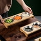 thumbnail image 5 of Platos para Salsas Platos para Condimentos Tazón para Salsa de Sushi Platillos Tazón Mini Platos para Aperitivos, con Soporte de Madera, 5 of 5