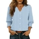 thumbnail image 3 of TaTaai Women's Fashion Spring And Summer Button Up Cardigan 3/4 Quarter Sleeve Jacket V-neck Top/shirt Gift, 3 of 6