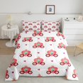 thumbnail image 2 of Erosebridal Princess Pumpkin Cart Bedding King Comforter Set, Red Love Heart Print Down Comforter, Reversible, 2 of 7