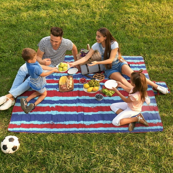 Tirrinia Outdoor Blankets Extra Large Waterproof, Lightweight, Portable Beach Mat for Family Camping and Outdoor Activities