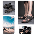 thumbnail image 6 of CHICVOMEY Men's Sandals Summer Slide Sandals for Men with Soft Latex Cushion Non-Slip Sole Comfortable Outdoor Beach Sandals for Walking Travel, 6 of 7