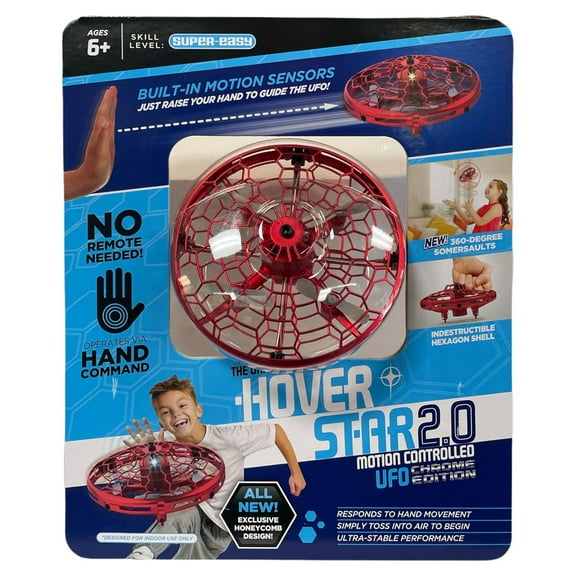 Hover Star 2.0 Motion Controlled UFO Chrome Edition (Red)