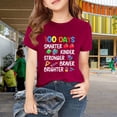 thumbnail image 2 of Coerni Happy 100 Days of School Shirt for Boys Girls Toddler Kids Letter Graphic Kindergarten Short Sleeve Tees Crewneck Tops, 2 of 8