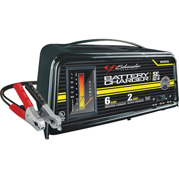 Schumacher 6/2 Amp Dual-Rate Manual Charger - Walmart.com - Walmart.com