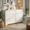 White-6 Drawer, variant on Aiho Dresser with 4 Drawers, Wood Tall Chest, Built-in Handle Drawers for Bedroom, Home, Living Room, Hallway - Black