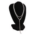 thumbnail image 1 of Soporte de exhibición de collares en forma de V, soporte de busto de joyería elegante de terciopelo negro para joyería del hogar, feria comercial, 1 of 10
