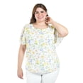 thumbnail image 1 of Blusa estampada con moño Roman Fashion /Tallas Extras, 5115 (Amarillo) amarillo 38, 1 of 6