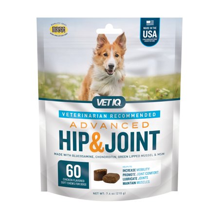 UPC: 0818145019272 | VetIQ Advanced Hip & Joint Soft Chews for Dogs  Chicken Flavored Soft Chews  7.4 oz  60 Count