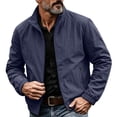 thumbnail image 4 of DayScoop Mens Jackets Fall Outerwear Big & Tall Long Sleeve Winter Fashion Solid Color Outdoor Business Pocket Outer Tops Plus Size, 4 of 5