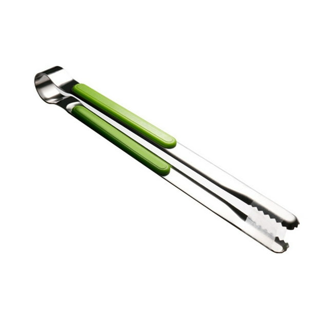 Pinzas de acero inoxidable para barbacoa de 25,5 cm. Pinzas para parrilla. Pinzas para cocinar al aire libre. Resistentes al calor. Mango antideslizante. Herramienta para asar carne y verduras en la
