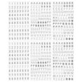 thumbnail image 1 of 6 Sheets Stamping DIY Stickers Scrapbook Number Decals Alphabet Stickers, 1 of 8