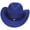 Blue, variant on Childrens Woolen Upturned Brim Cowboy Hat Bull Head Accessories Solid Color Top Hat Wide Brimmed Hat