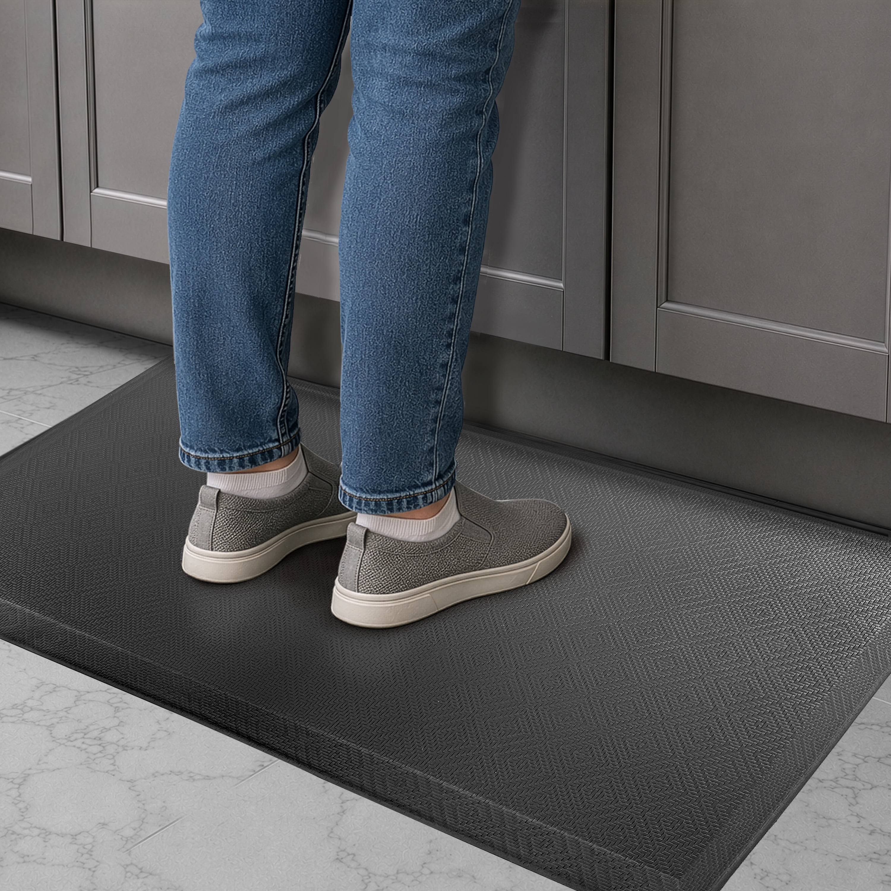 Allure Extra Comfort Anti Fatigue Mat 20x39 - Diamond - Black