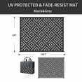 thumbnail image 3 of DEORAB Outdoor Rugs Waterproof Plastic Straw Mat 8'x10' Reversible for RV Patio Deck Beach Black & Gray, 3 of 5