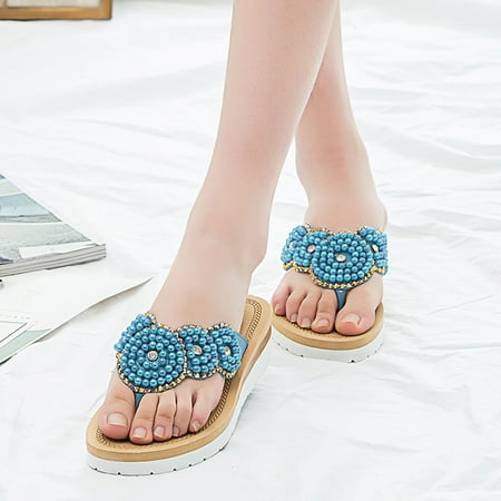 

Aayomet Womens House Slippers Women s Vegan Blaire Cambridge Fisherman Sandal Blue 9