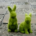 thumbnail image 3 of TheFound Imitation Moss Rabbit Resin Sculpture Garden Ornament (Green), 3 of 4