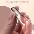 thumbnail image 3 of Stainless Steel Eyelashes Eyebrow Tweezer + LED Light, 3 of 8