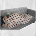 thumbnail image 6 of Romantic Soft Flannel Fleece Throw Blanket, Heart Pattern Lovers Valentines Day Honeymoon Kids Girls Doodle Design, Cozy Plush for Indoor and Outdoor Use, 60" x 80", Orange White, by Ambesonne, 6 of 6