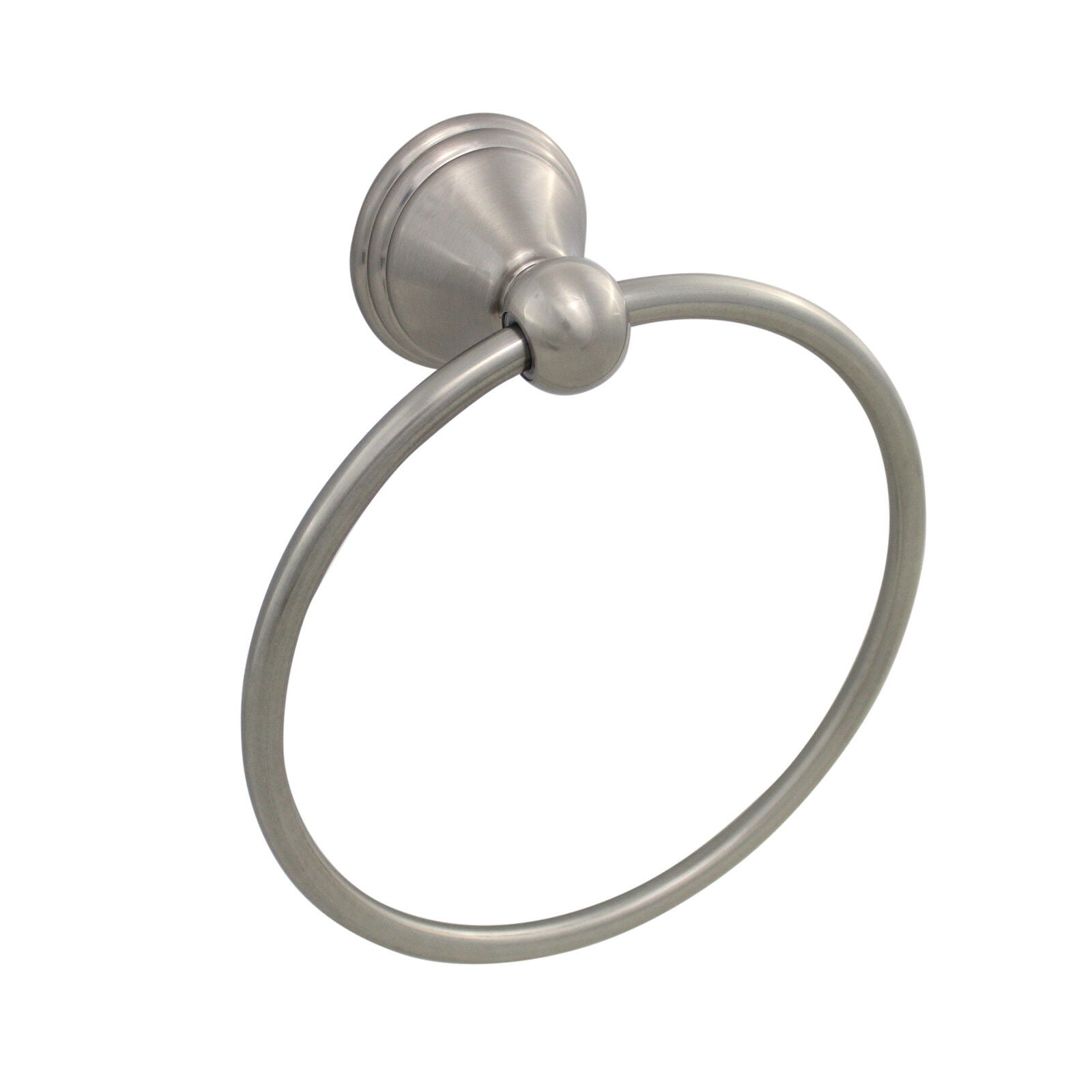 Brushed Nickel Round Modern Towel Ring